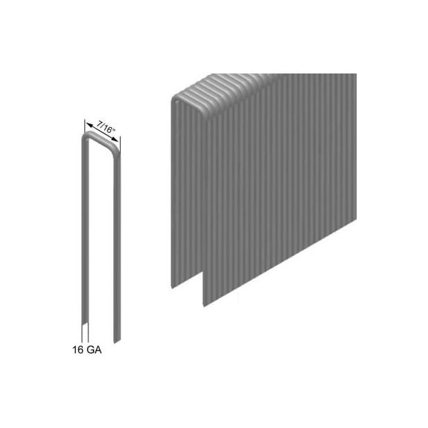Prebena 16 Gauge Staple - 2in Length - 7/16in Crown - Galvanized Steel - Pkg of 10000 L50CNKHA - main